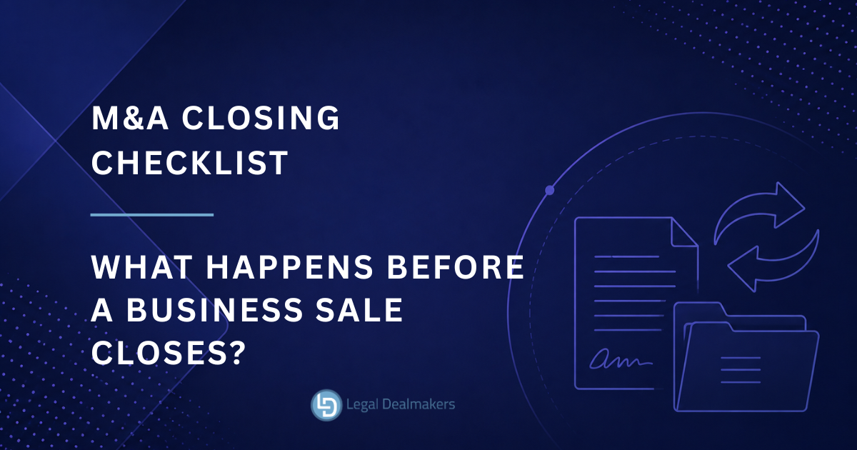 M&A Closing Checklist Banner