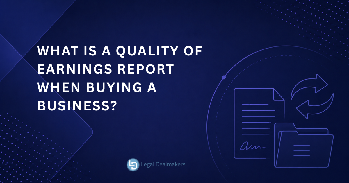 What Is a Quality of Earnings Report When Buying a Business Banner